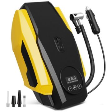 12V Car Inflator Double Cylinder Portable Emergency Tire Pump - 1