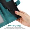 Green Leather Phone Case for Google Pixel 8a - Geometric Lines - 6