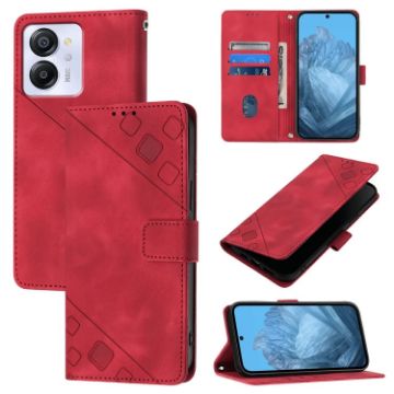 Blackview Color 8 Red Embossed Leather Phone Case - 1