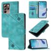HTC U24 Pro Green Leather Phone Case - Skin Feel Embossed - 1