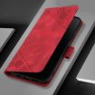 HTC U24 Pro Red Leather Phone Case - Skin Feel Embossed - 3