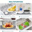 Silicone Sink Mat Cuttable Kitchen Cabinet Mat Grey - 6