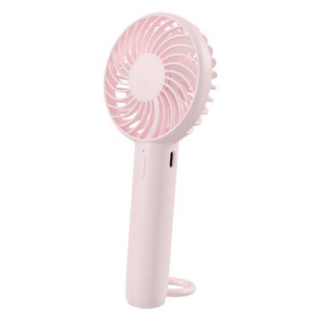 Pink S3 3 Speed Desk Fan - Portable & Rechargeable - 1