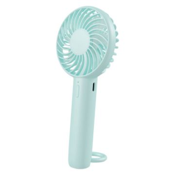 Portable Rechargeable Handheld Cooling Fan - Baby Blue - 1