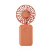 Orange F458 Mini Handheld Fan - 3 Speeds - Foldable - Neck Rope - 1
