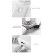 Orange F458 Mini Handheld Fan - 3 Speeds - Foldable - Neck Rope - 2