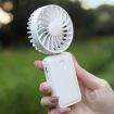 Orange F458 Mini Handheld Fan - 3 Speeds - Foldable - Neck Rope - 3