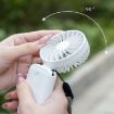 Orange F458 Mini Handheld Fan - 3 Speeds - Foldable - Neck Rope - 5