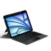 iPad 10.2 2021 Bluetooth Keyboard Leather Case - Black - 1