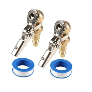 2pcs Car 1/4NPT Brass Pneumatic Chuck Set - Yellow - 1