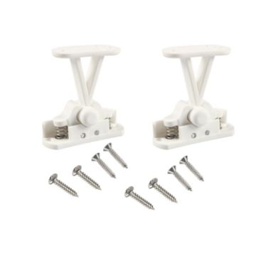 2pcs RV Nylon Buffer Door Stopper Set - White - 1