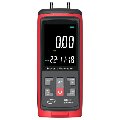BENETECH GT5101 LCD Display Differential Pressure Meter 100KPa - 1