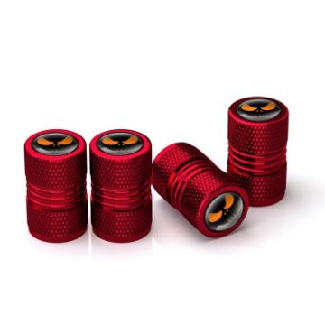 4pcs/Set Lantern Ghost Head Tire Valve Cap (Red) - 1