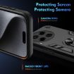 Tecno Camon 30 4G Shockproof Metal Ring Holder Phone Case - Black - 3