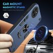 Itel S23 Shockproof Metal Ring Holder Phone Case - Blue - 2