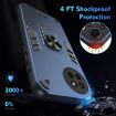 Itel S23 Shockproof Metal Ring Holder Phone Case - Blue - 4