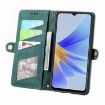 OPPO Find X5 Pro Green Leather Phone Case - Geometric Zipper Wallet - 3