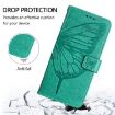 Blackview Color 8 Embossed Butterfly Leather Phone Case - Green - 4