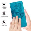 Blackview Shark 8 Embossed Butterfly Leather Phone Case - Blue - 5