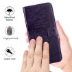Blackview Shark 8 Embossed Butterfly Leather Phone Case - Dark Purple - 5