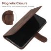 OnePlus Nord N200 5G Brown Leather Phone Case - Geometric Lines - 5