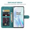 OnePlus 8 Green Leather Phone Case - Geometric Lines Skin Feel - 3