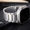 Apple Watch Series 8 41mm Titanium Metal Watch Band - Silver - 6