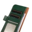 For Honor 200 KHAZNEH Genuine Leather RFID Phone Case (Green) - 6