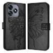 Oukitel C51 Embossed Butterfly Leather Phone Case - Black - 2