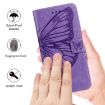 Oukitel C37 Purple Butterfly Leather Phone Case - 5