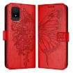 TCL 502 Red Embossed Butterfly Leather Phone Case - 2