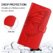 TCL 502 Red Embossed Butterfly Leather Phone Case - 4