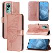 Ulefone Note 14 Rose Gold Butterfly Leather Phone Case - 1