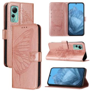Ulefone Note 14 Rose Gold Butterfly Leather Phone Case - 1