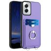Motorola Moto G Power 5G 2024 R20 Ring Card Holder Phone Case - Purple - 1