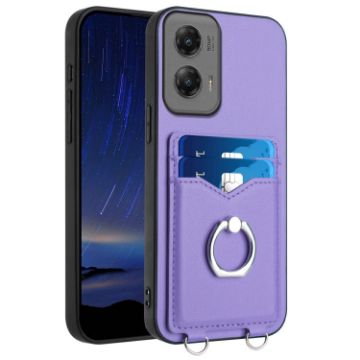 Motorola Moto G Stylus 5G 2024 R20 Ring Card Holder Phone Case - Purple - 1