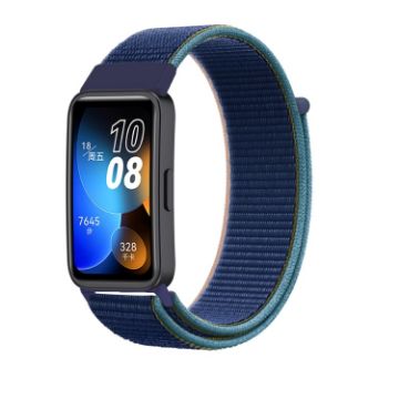 Huawei Watch Band 9/9 NFC Nylon Loop Hook and Loop Fastener - Deep Navy Blue - 1