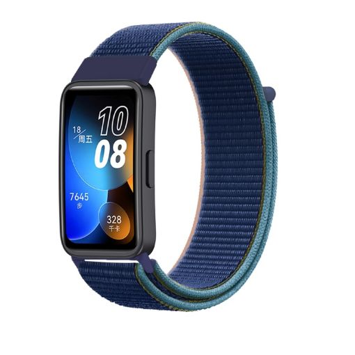 Huawei Watch Band 9/9 NFC Nylon Loop Hook and Loop Fastener - Deep Navy Blue - 1