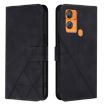 Oukitel C33 Crossbody 3D Embossed Flip Leather Phone Case - Black - 2