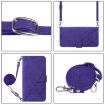Oukitel C35/C36 Crossbody 3D Embossed Flip Leather Phone Case - Purple - 3
