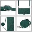 Oukitel C33 Crossbody Green Leather Phone Case - 3