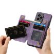 For Honor X7a Retro Leather Zipper Wallet Back Phone Case Purple - 5