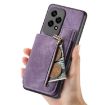 For Honor X7a Retro Leather Zipper Wallet Back Phone Case Purple - 6