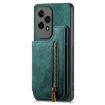 For Honor X6a Retro Leather Zipper Wallet Back Phone Case Green - 2