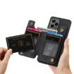 For Honor 50 Retro Leather Zipper Wallet Back Phone Case Black - 5