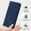 Blackview Shark 8 Crossbody 3D Embossed Flip Leather Phone Case Blue - 6