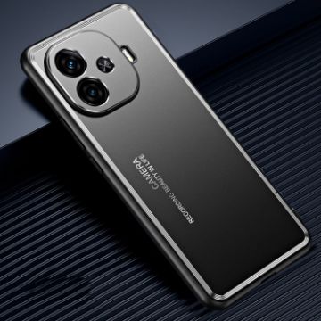 Vivo iQOO Z9/Z9 Turbo Frosted Metal Phone Case - Black - 1