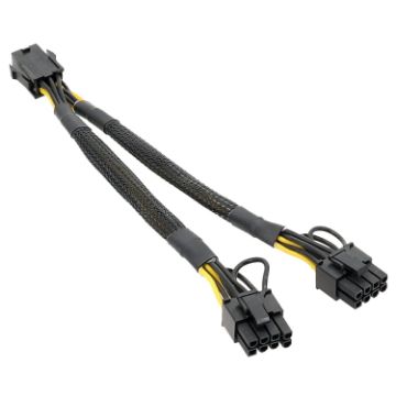 6Pin to Dual 8Pin Graphics Card Power Supply Cable Adapter - 1
