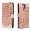 Motorola Moto G4 Sun Mandala Leather Case - Rose Gold - 1