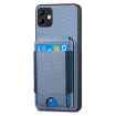 Samsung Galaxy M53 5G Carbon Fiber Wallet Stand Phone Case Blue - 2
